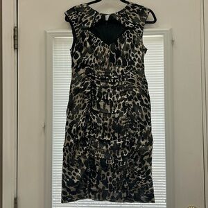 Nanette Lepore Cheetah Satin Feel Size 6 “Oooh Lala” Party/cocktails Dress 👗